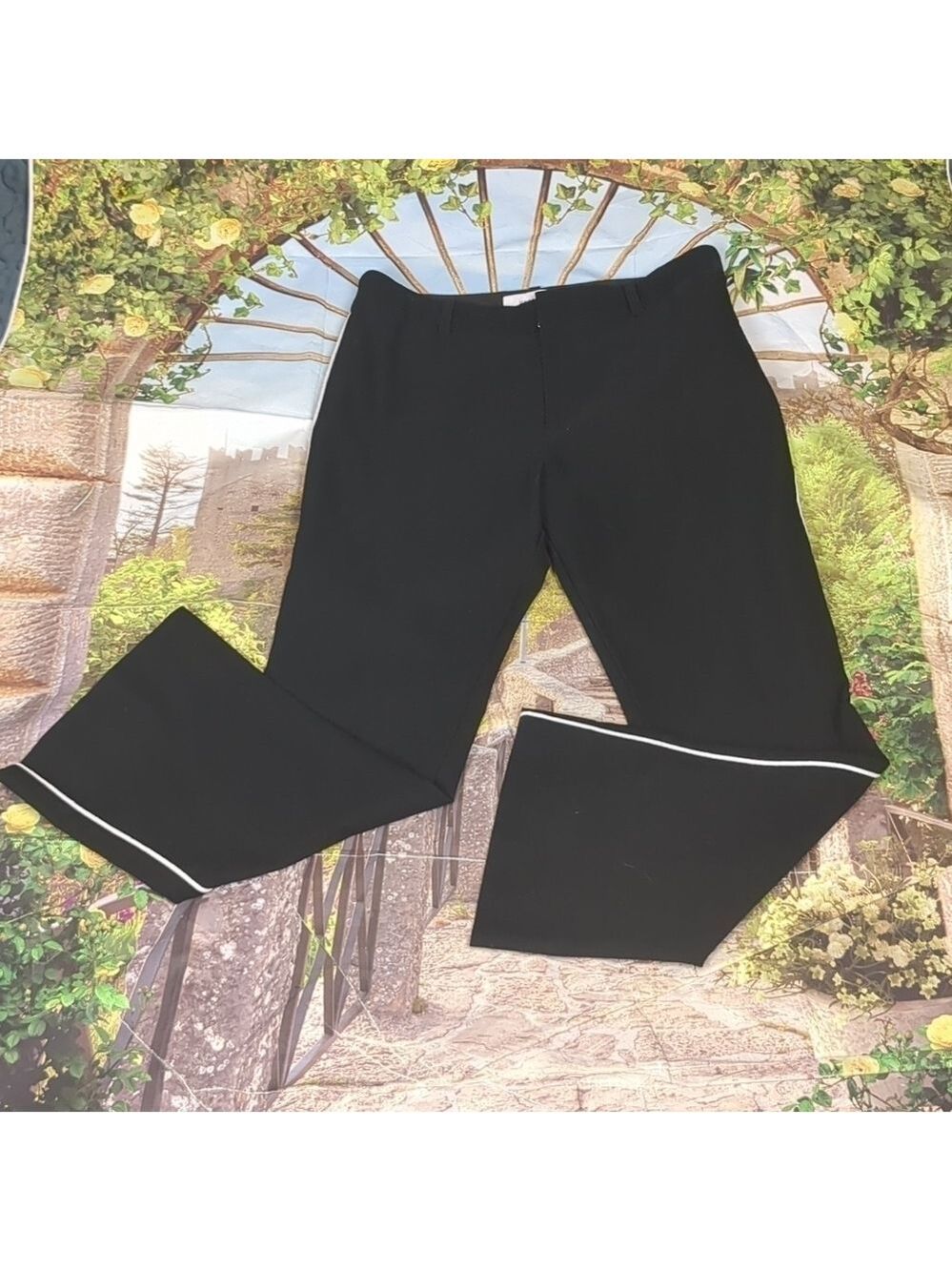 Derek lam 10 Crosby black white stripe pants size 8